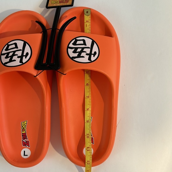 Dragonball Z  Orange Men Anime Character Comfort Slide In Sandals Size Large - Picture 2 of 3